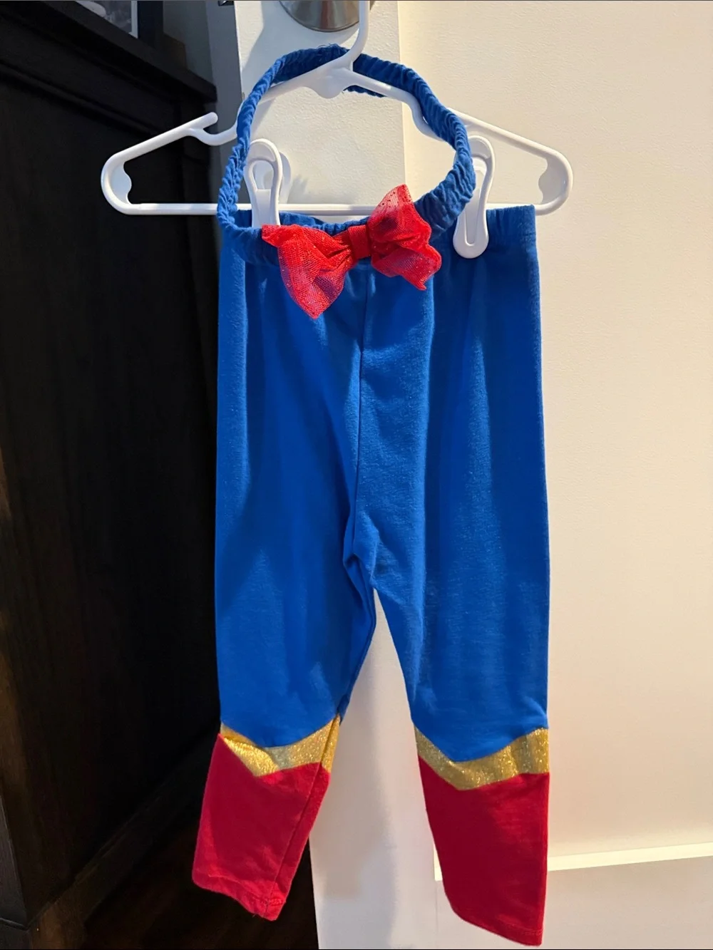 DC Comics Blue and Red Supergirl Costume Dress with Gold Accents